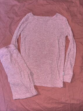 Little Sleepies Pink Ribbed Two-Piece Pajama Set